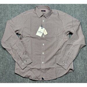 UNTUCKit Gargiulo Shirt Mens S Maroon Button Up Long Sleeve Wrinkle Free New